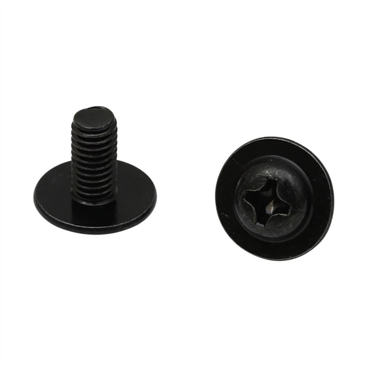 بڑے فلیٹ واشر کے ساتھ فلپس پین ہیڈ مشین سکرو۔