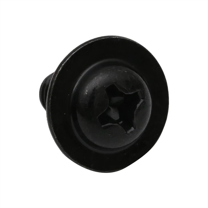 Phillips pan head machine screw with big flat washer